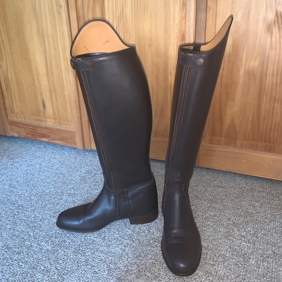CUSTOM VOGEL BOWERY DRESS BOOTS BROWN CALFSKIN fully Lined Zippers Olympic Tops - Picture 4 of 16